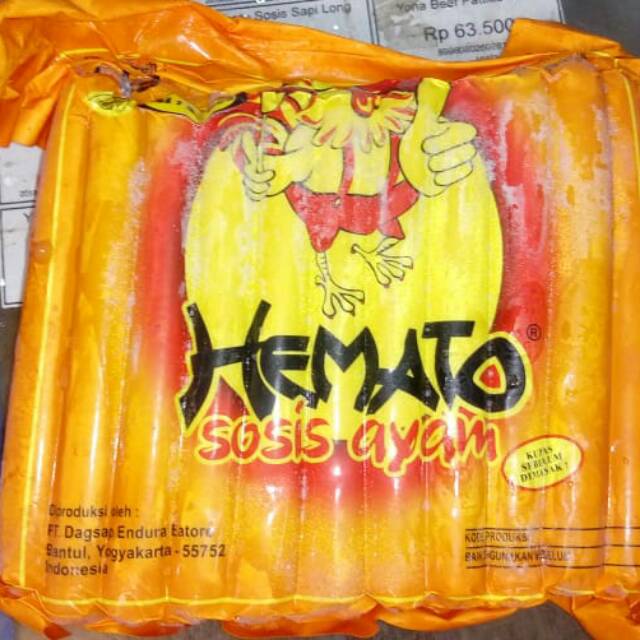 

Sosis ayam hemato 1kg 40s