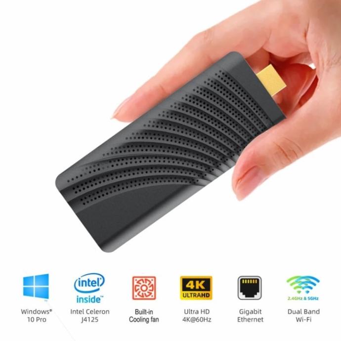 Jual MINI PC STICK T6 PRO 4/64GB INTEL GEMINILAKE N4000 WIFI LAN