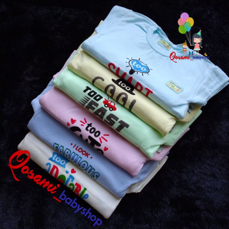 HELLO BABY  3 pcs Oblong Pendek Bayi Motif  Gambar Uk S,M,L,XL SNI