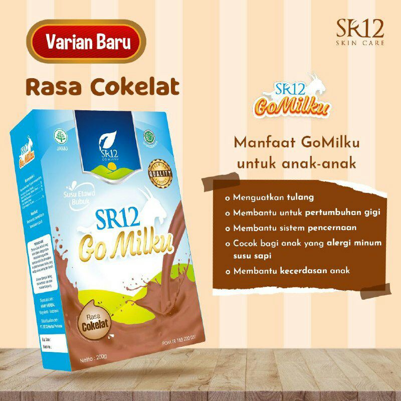

New Varian!!! Go Milku SR12 Rasa Cokelat / Susu Kambing Etawa 200gr