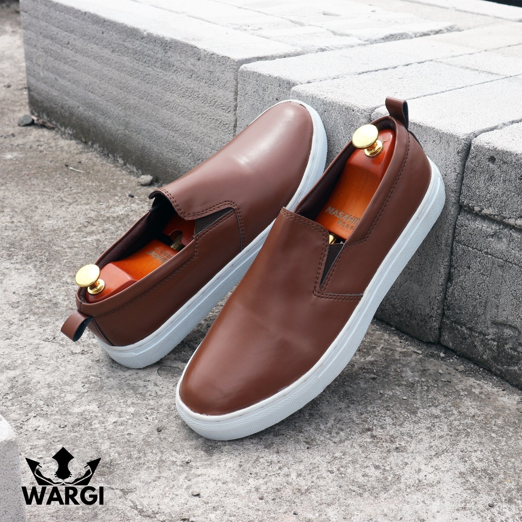 39-43 WARGI ARAYA - Sepatu Slip On Casual Pria Original Murah (cuci gudang)