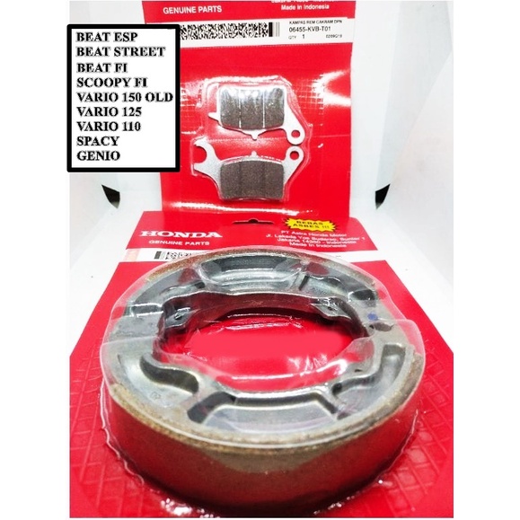 

Paket Kampas rem dispad depan belakang VARIO, BEAT, SCOOPY, SPACY KVB KZL + Bubble Wrap murah