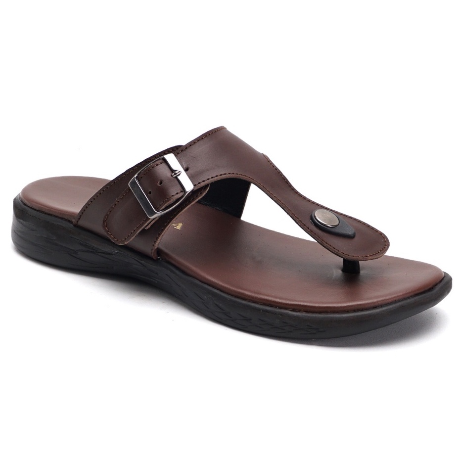 MUNSO BROWN (KULIT ASLI) |ManNeedMe x GREATA| Sandal Pria Casual Sendal Jepit ORIGINAL