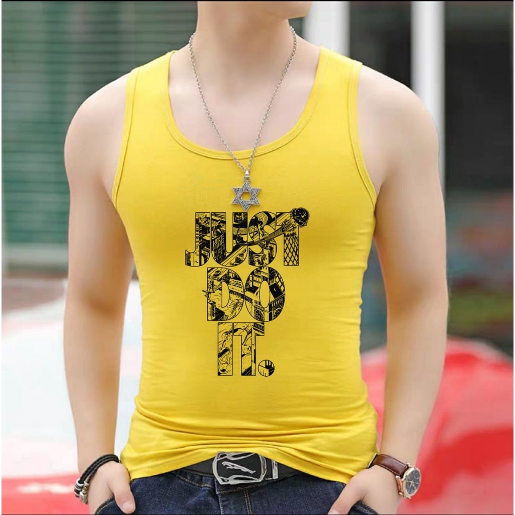 ALIPIO FASHION //  Singlet JUST / singlet keren / singlet cowok / kaos santai