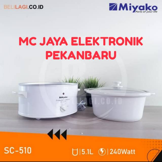 Miyako Slow Cooker SC510 / Pemasak Lambat SC 510 - WHITE-(5 LTR)