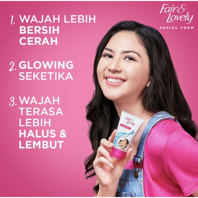 Glow and lovely facial foam ( sabun cuci muka mencerahkan wajah )