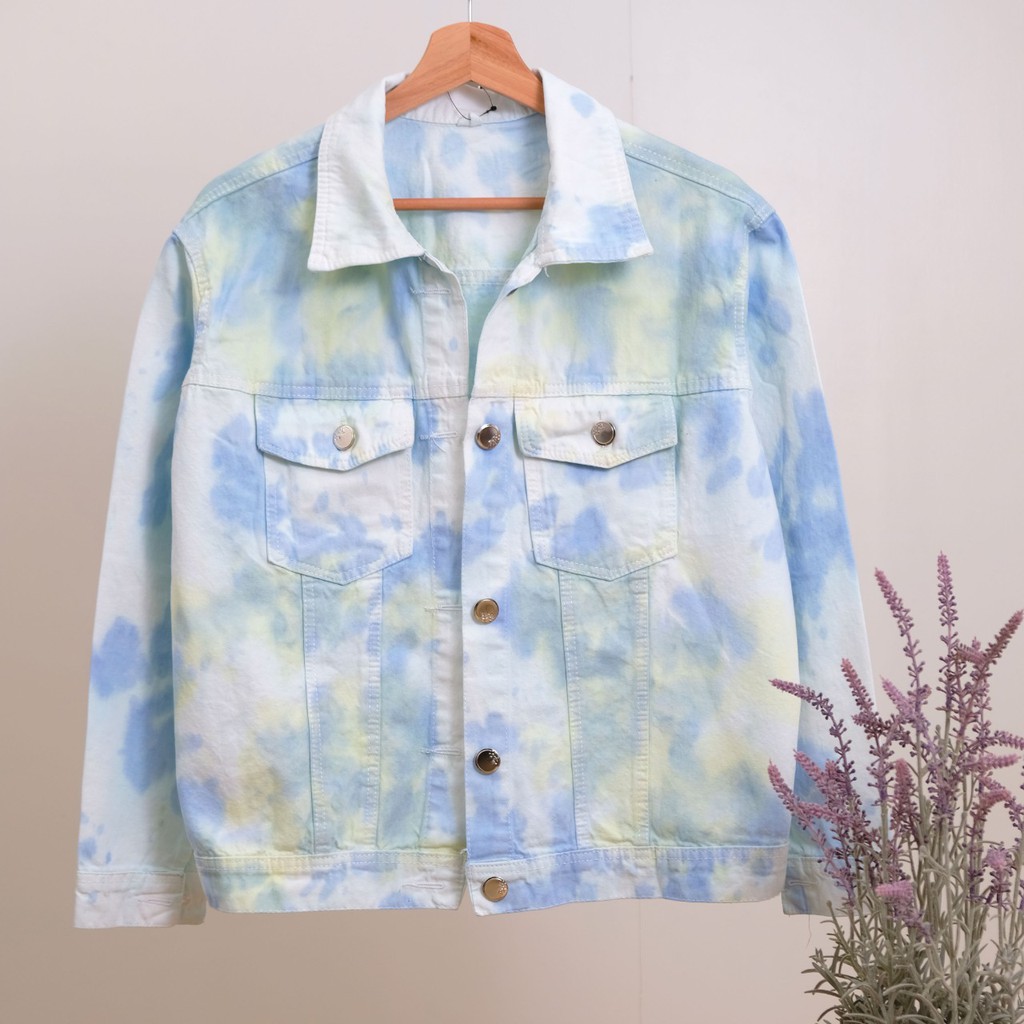 SALE!! VANILLESHOP - Jaket Tie Dye Wanita Oversize