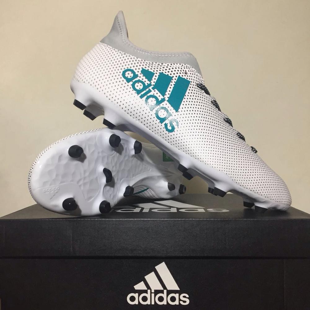 Sepatu Bola Adidas X 17 3 FG White Energy Blue S82362 Original BNIB Baru