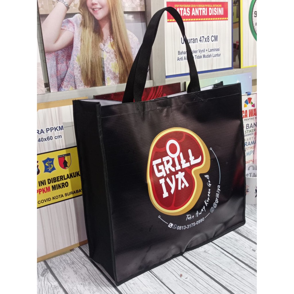 Tas Belanja / Tas Shopping Bag / Totebag Custom Bebas / Tas Sembako