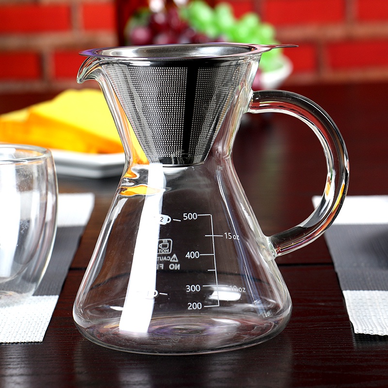 Coffee Maker Pot V60 Teko Kopi Barista 600ml with Filter