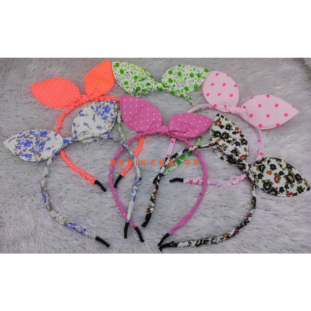 BANDO CHIBI PITA MOTIF WARNA IMPORT / BANDO PITA CHIBI MOTIF / BANDO KELINCI PITA / BANDO CHIBI BUNNY KOREA / BANDO KOREA / BANDO CHIBY / BANDO CIBI