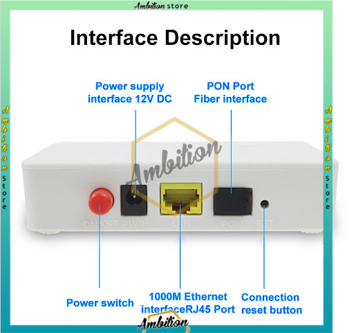 EPON ONU OLT FTTH Ethernet Pasif 1.25G 1-Port FTTH Devieces (with Power suplly))