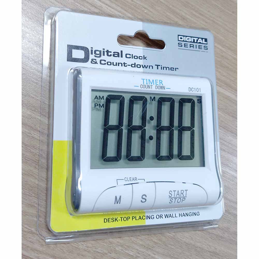 Timer Masak Dapur LCD Digital Count Down - DC101 - OMHASIWH White