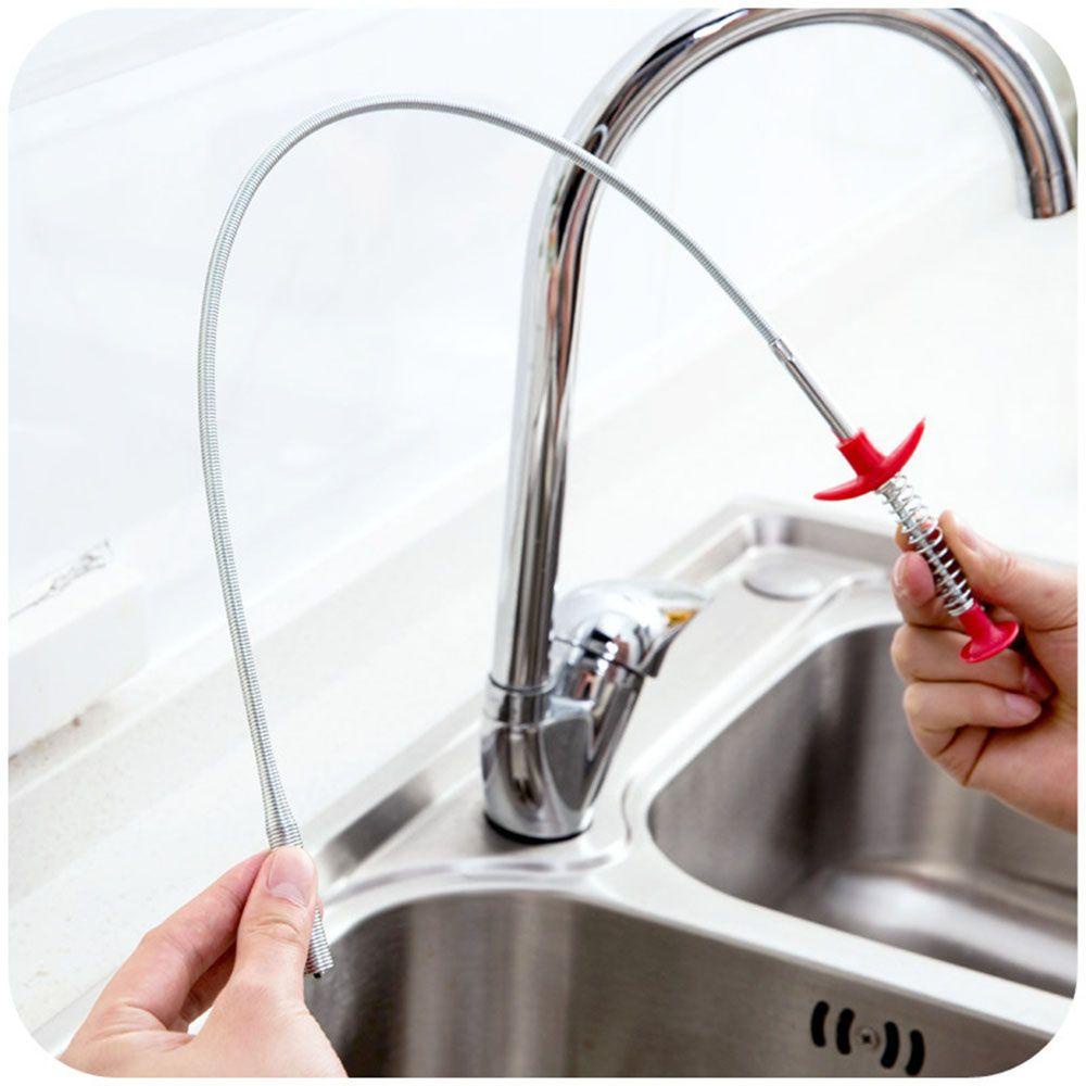 【 ELEGANT 】 Clean Hook Hot Selling Praktek Drainase Pipa Saluran Pembuangan Toilet Kamar Mandi Dapur Tangan Tekan Tipe Pipe Dredge Device Cleaning Gripper