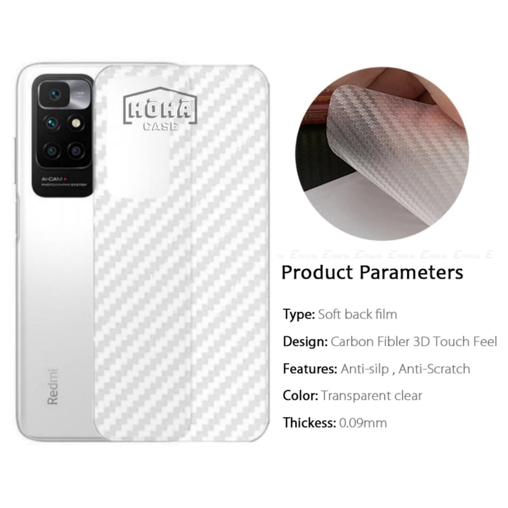 PROMO 3in1 XIAOMI Redmi 10 Tempered Glass Free Anti Gores CAMERA &amp; GARSKIN Carbon