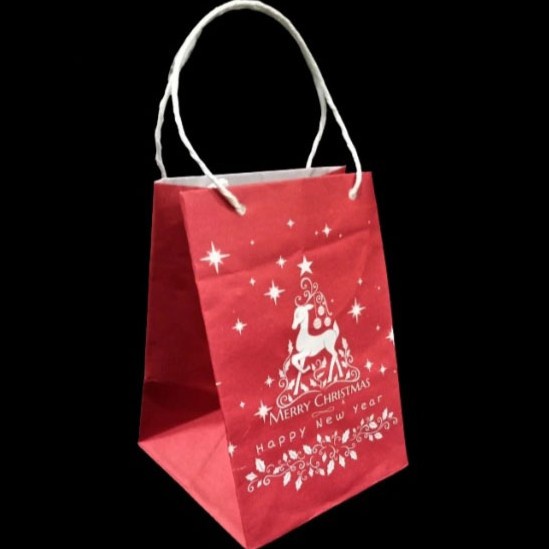 

paperbag hampers natal goodie bag parcel merry christmas paper bag xmas tas kertas ukuran 14x14x20 cm
