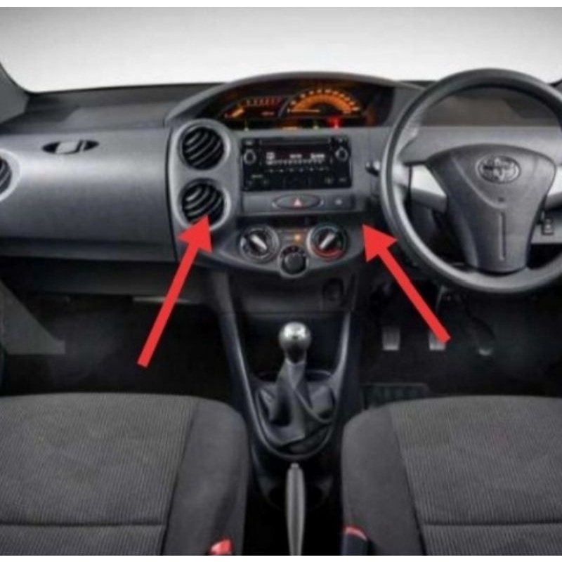 Jual panel frame head unit bonus kisi kisi ac toyota etios original