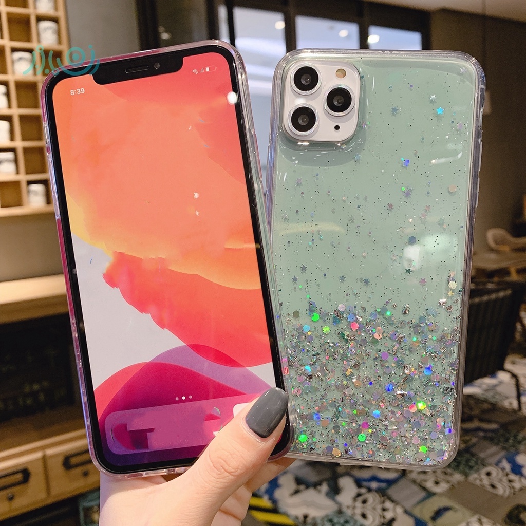 Bling Glitter Phone Case For OPPO A3S A5S A7 A12 A12E A5/A9 2020 A91 A92 A52 F9 F11 F7 F1S Sparkle Glitter back cover transparent silicone case