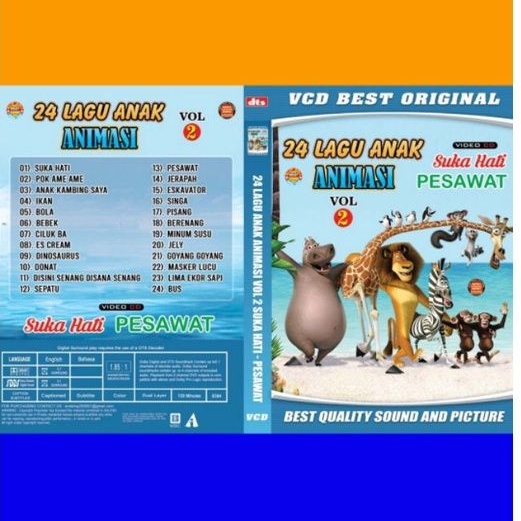 VCD 24 LAGU ANAK ANIMASI vol 2-2021 pesawat