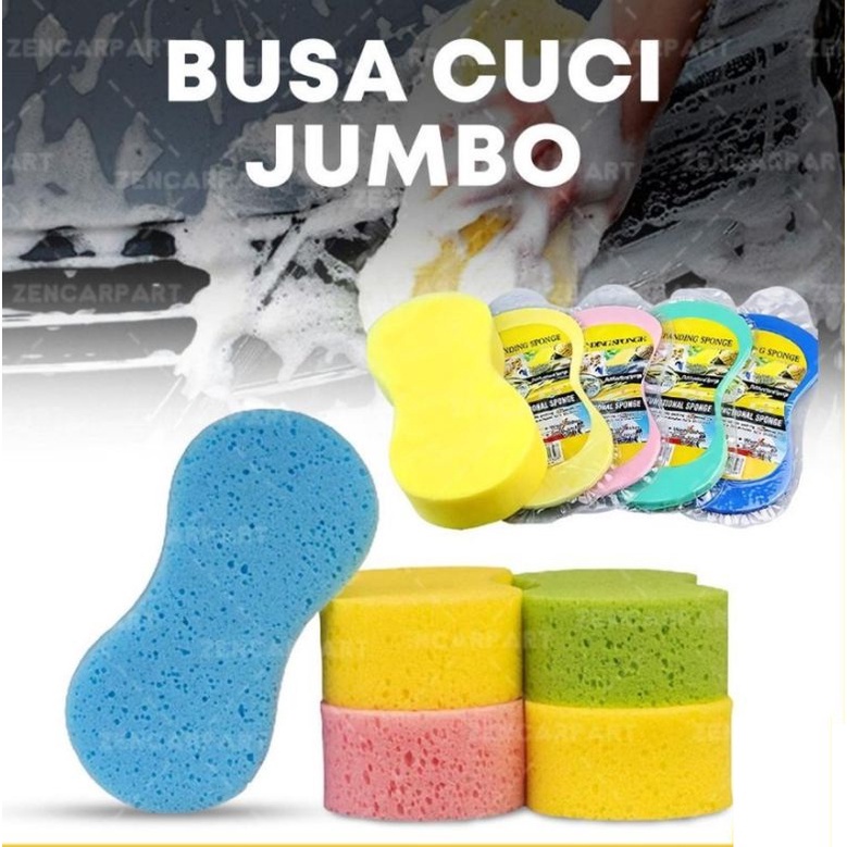 Sponge Busa EXPANDING JUMBO cuci mobil motor piring magic smart spons spon serbaguna wash pad car kompres