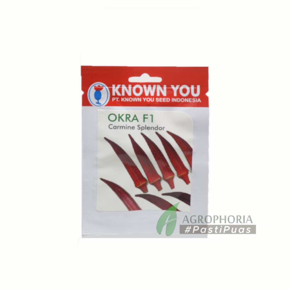 Benih Okra Carmine Splendor 25 Seeds - Known You Seed