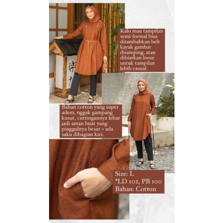 Long Daily Shirt by Heaven lights - Kemeja Wanita Katun