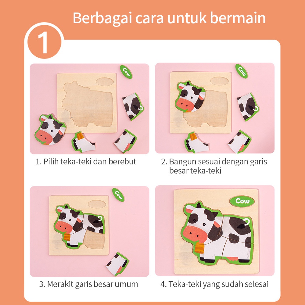 Halobaby Puzzle Kayu Mainan Edukasi / Puzzle Kayu Mainan Edukasi / Wooden Toys