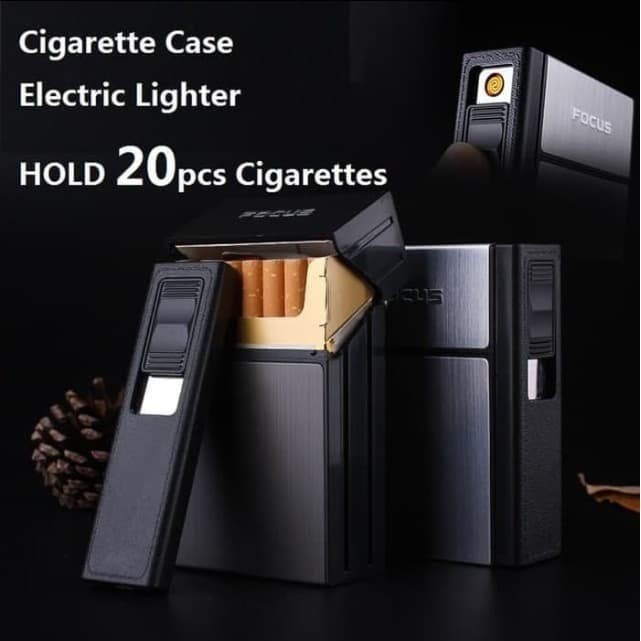 Kotak Korek Api Elektrik Usb Ciggarete Box Lighter