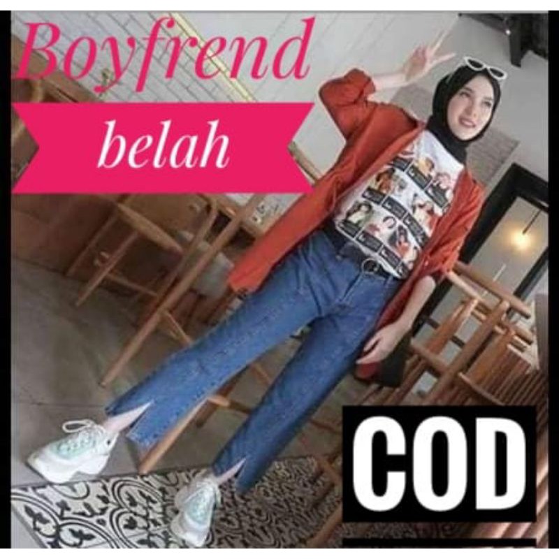 AFI-EC BOYFRIEND WANITA BELAH DEPAN//CELANA BOYFRIEND WANITA