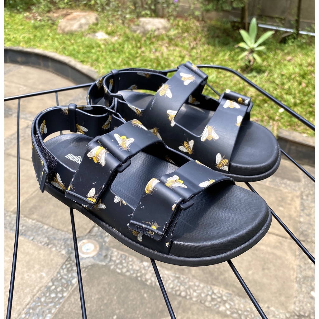 Melissa Papete Pretty Honey Bee Black ( Preloved ) sz US 7 / sepatu sandal perempuan