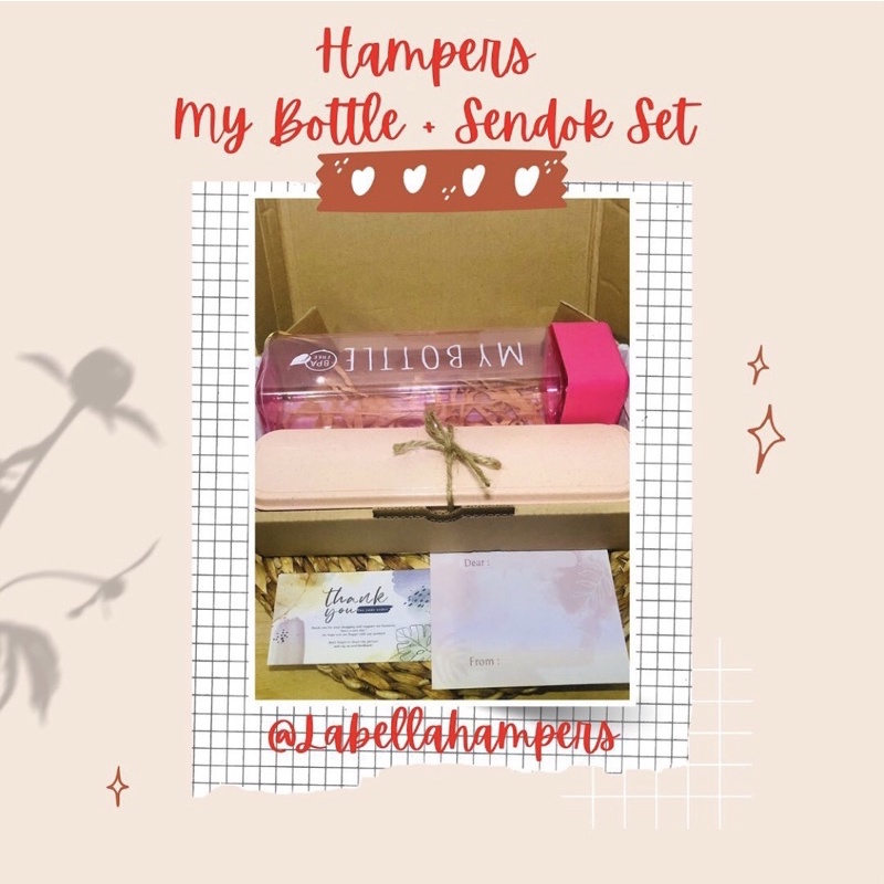 

Gift Box My Bottle Pink + Alat Set Makan Pink | Hampers | Kado Ulang Tahun | Kado Wisuda | Kado Valentine | Kado Murah | Souvenir | Kado Cewek | Kado Cowok | Hampers Murah | Hampers Imlek | Hampers Lebaran | Hampers Idul Fitri