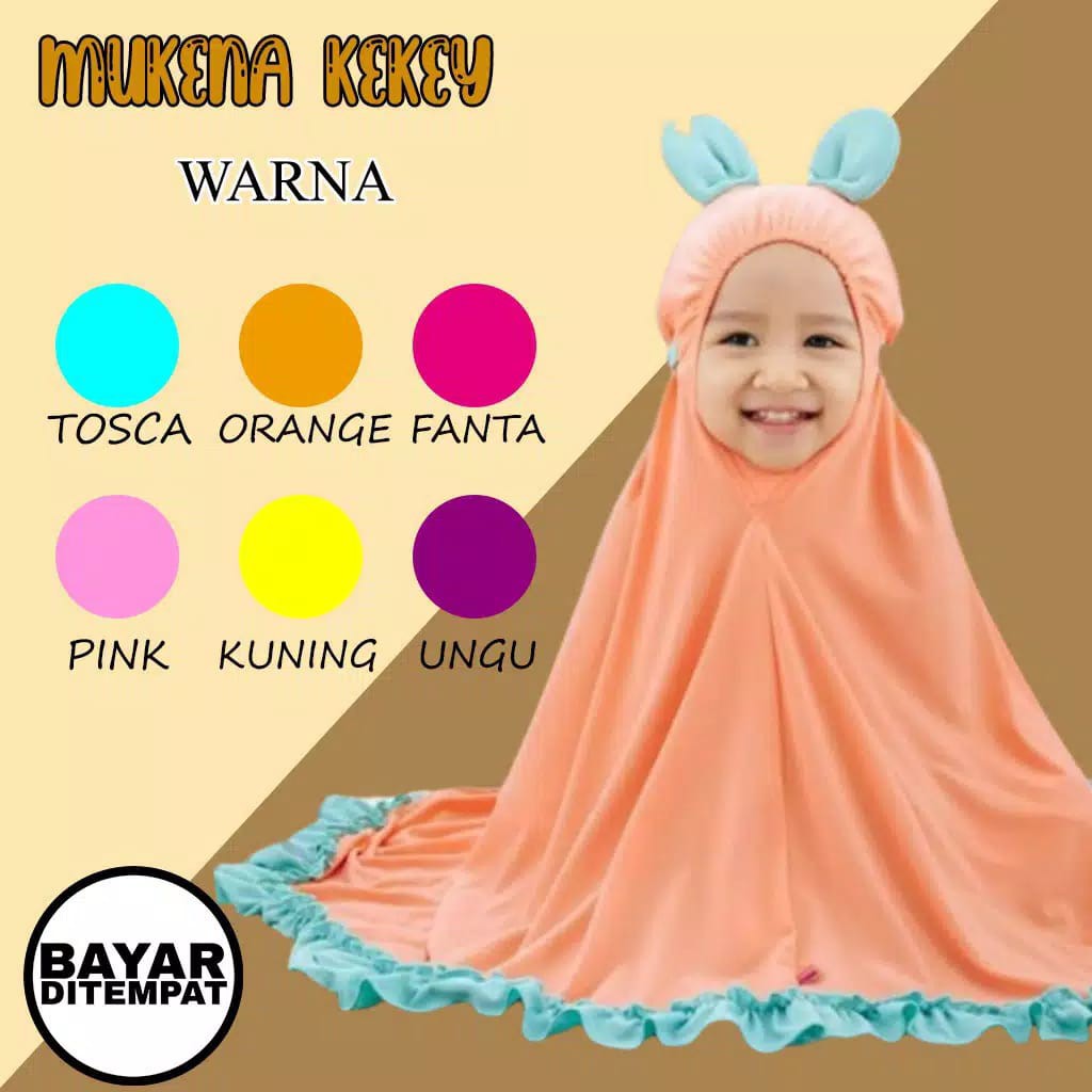 Mukena Anak Variasi Kelinci Size M Usia 2-5 Tahun Bahan Jersey Termurah /Alody's Collection