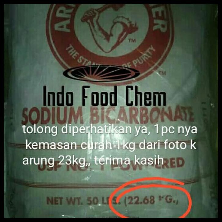 

BAKING SODA - SODIUM BICARBONATE USP GRADE ARM & HAMMER 1000GR