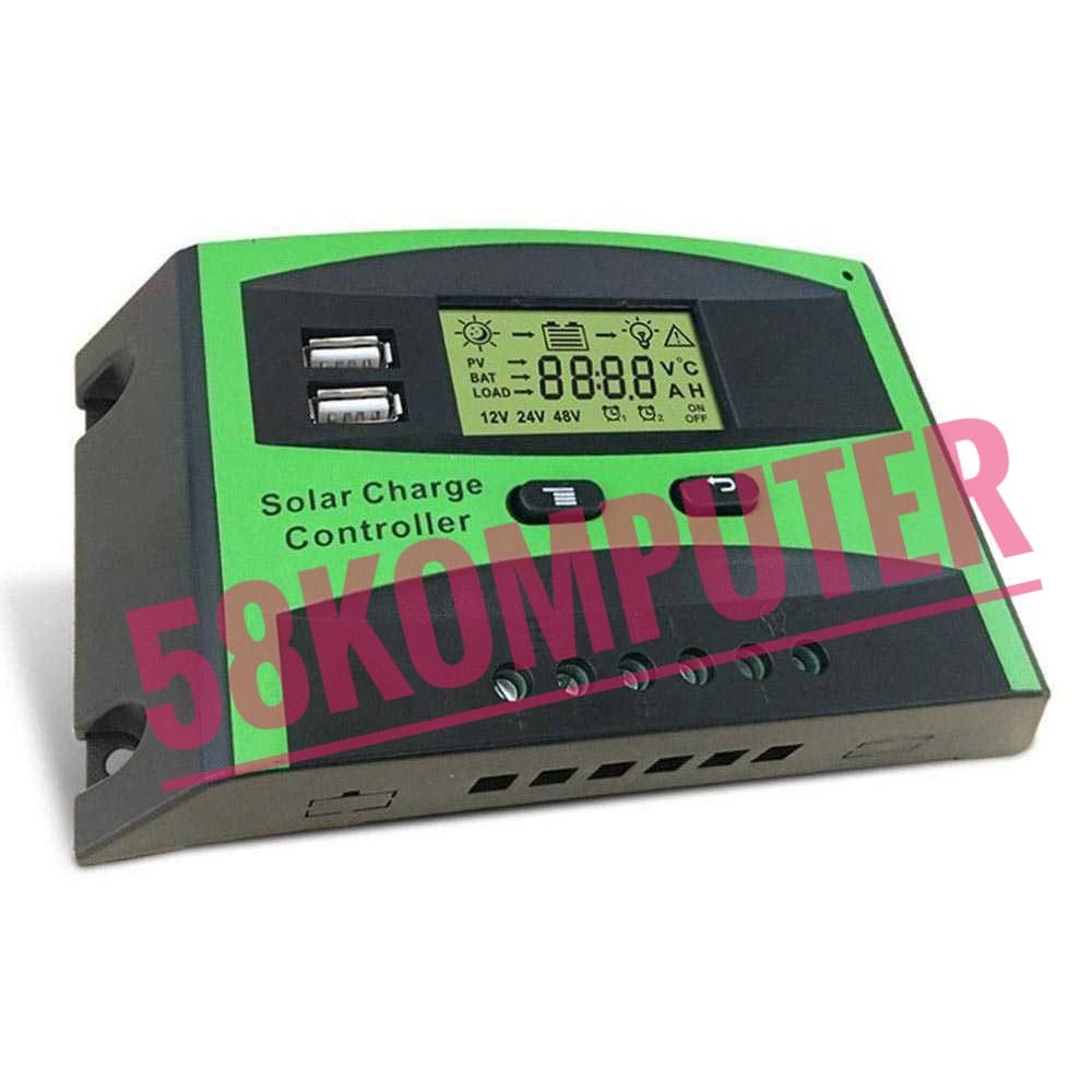 Sollar Charger Controller Dual Usb 12V/24V 10A, 20A, 30A Panel Surya LCD