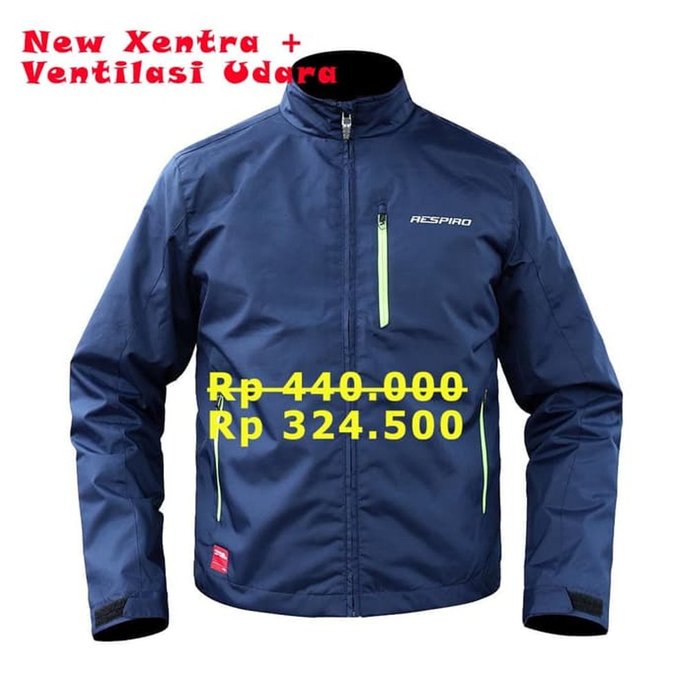 Jaket touring Motor harian Respiro New XENTRA Navy Terbaik