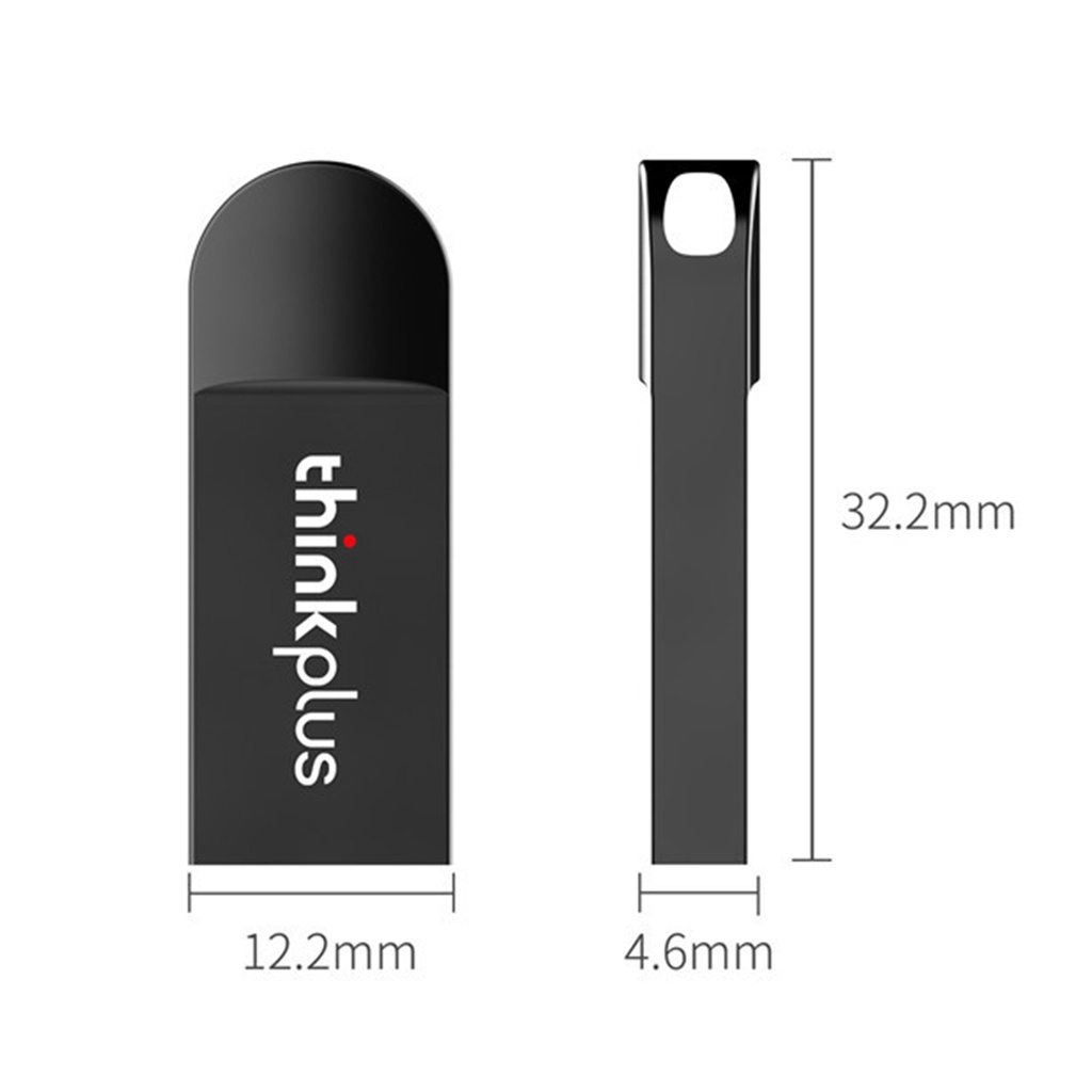 (Huluboy) Lenovo Thinkplus Flashdisk USB 2.0 8 / 16 / 32 / 64G Portable Plug &amp; Play Bahan Logam