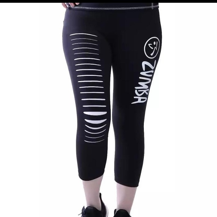 Legging Senam Zumba Pendek Sobek / Celana Olahraga Senam Cewek Zumba Aerobik PENDEK 3/4