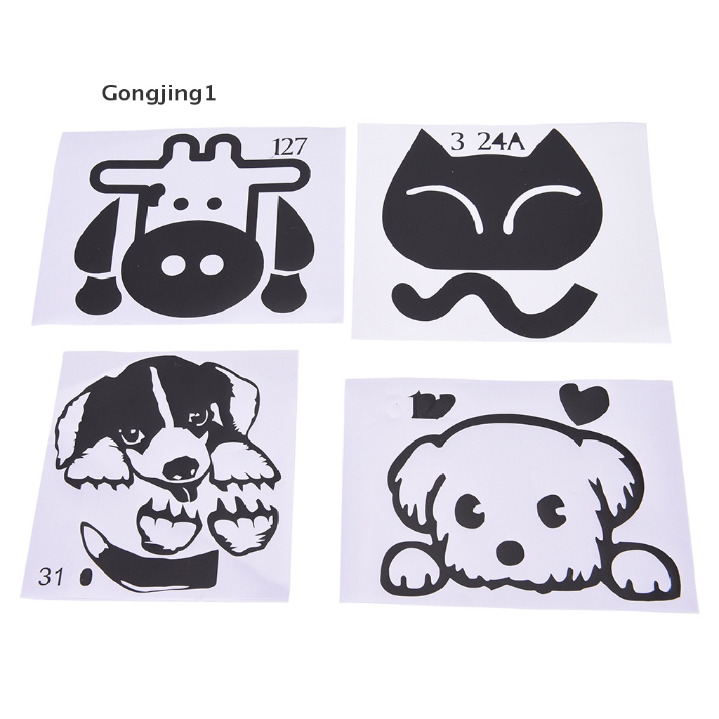 Gongjing1 Stiker Dinding Desain Kucing Anjing Model Diy