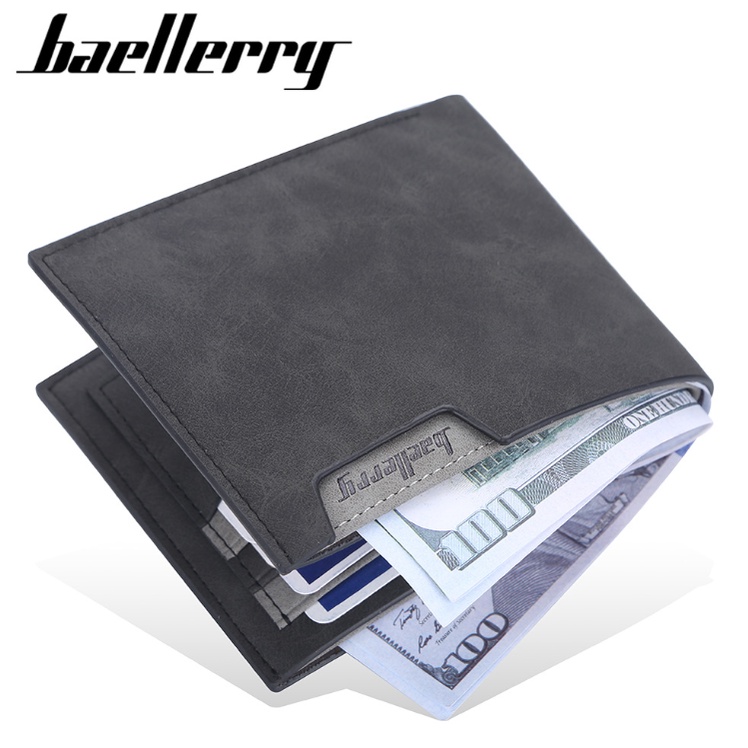 BAELLERRY DOMPET KULIT PREMIUM PRIA LIPAT PENDEK SLOT KARTU BLY51