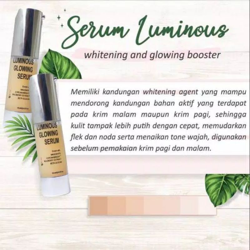 Serum Luminious MS Glow Original mencerahkan wajah menyamarkan noda