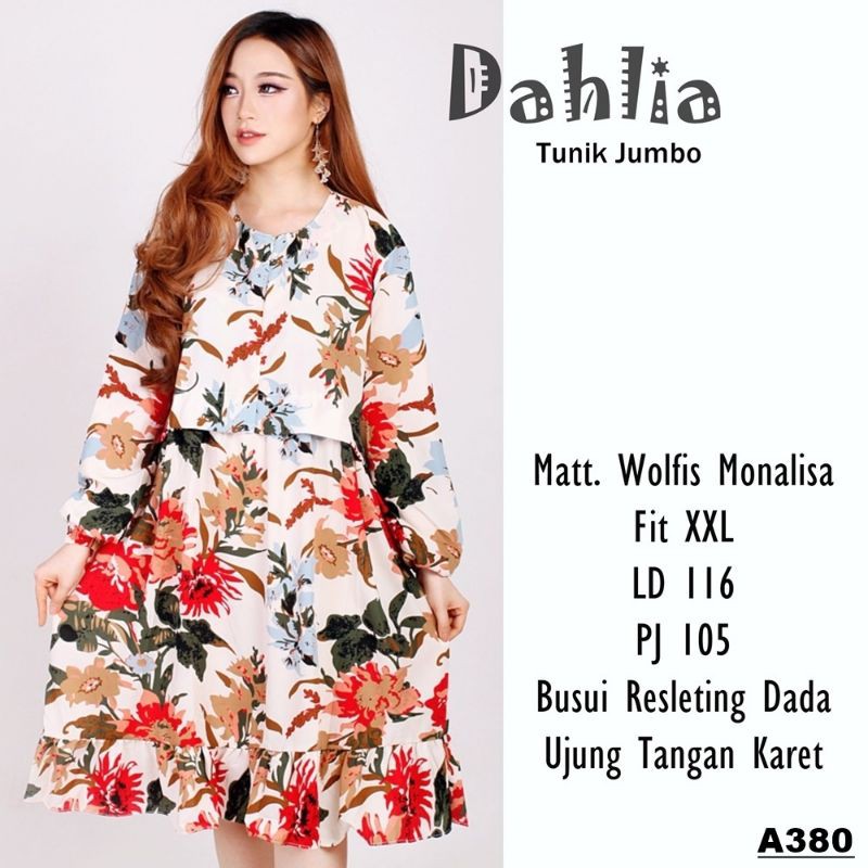 BISA COD TUNIK JUMBO  DAHLIA LD 120CM PJG1 105 CM XXL KK