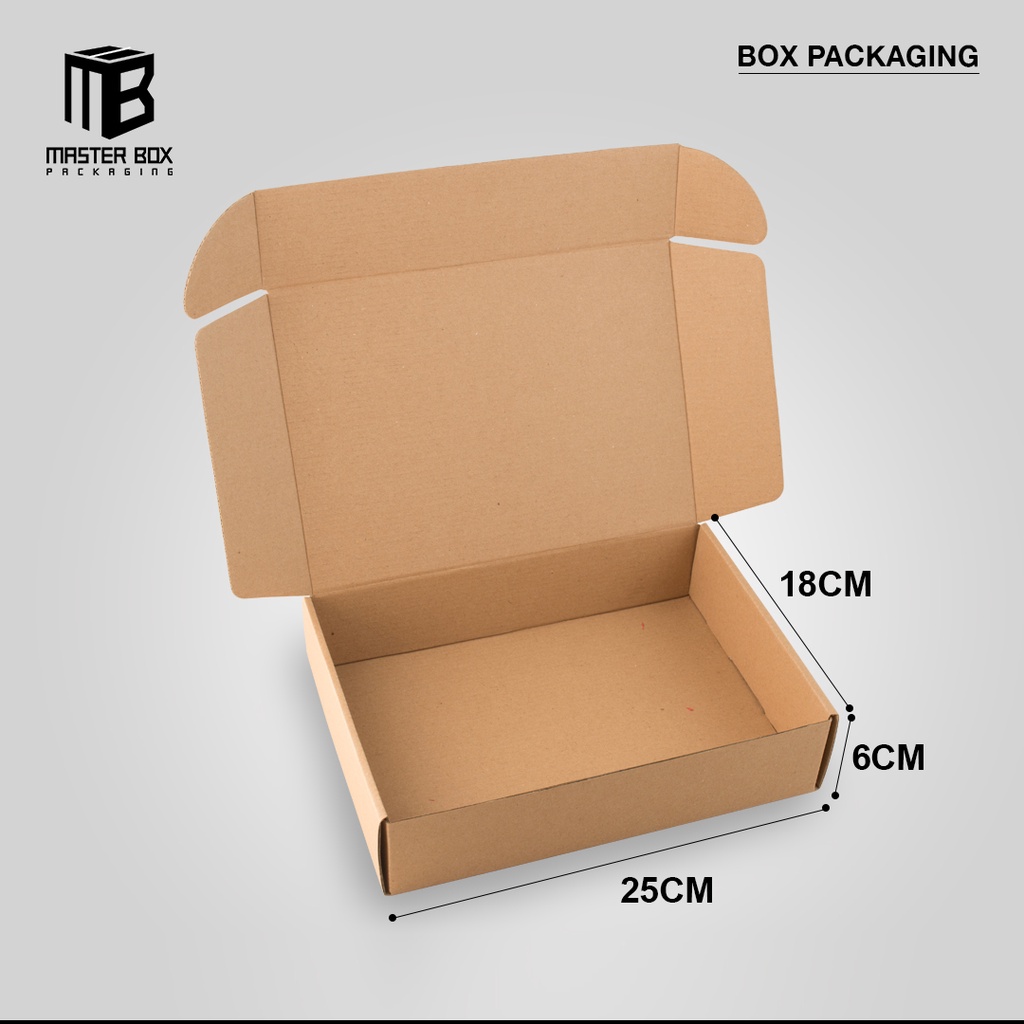 

( Paket 30pcs )Box / Kardus Packaging uk 25 x 18 x 6 CM Die cut. Model Pizza dan harga murah.