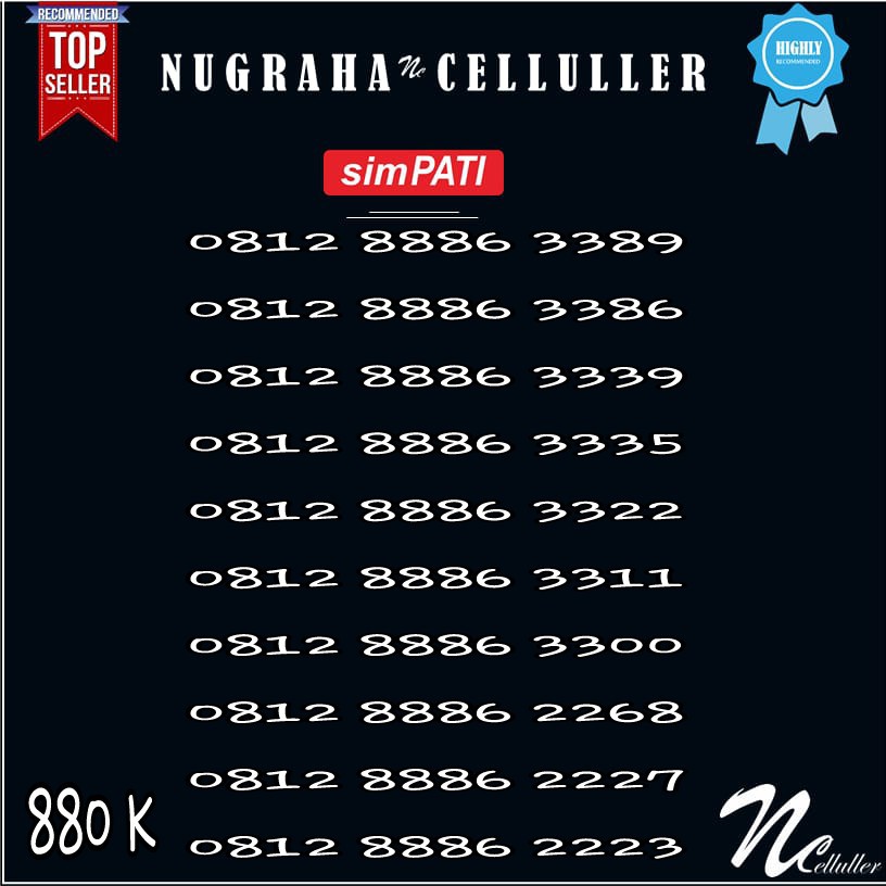 Nomor Cantik Simpati Double Triple 888 333 AABB Murah