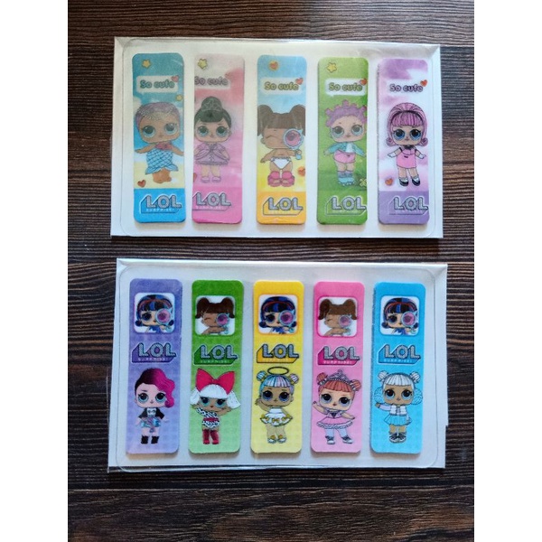 

isi 100 pcs stiky notes hologram/pembatas buku karacter lucu