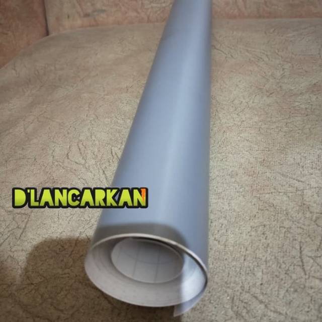 Skotlet Abu-abu Doff  1meter Stiker doff untuk body motor mobil aquarium furniture dll lebar 45cm