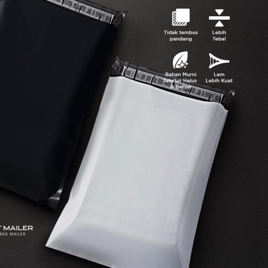 

♝ PLASTIK POLIMAILER POLYMAILER PACKING ONLINE POLOS MURAH RUSFET 20X30 - BLACK, 20CM X 30CM ✰
