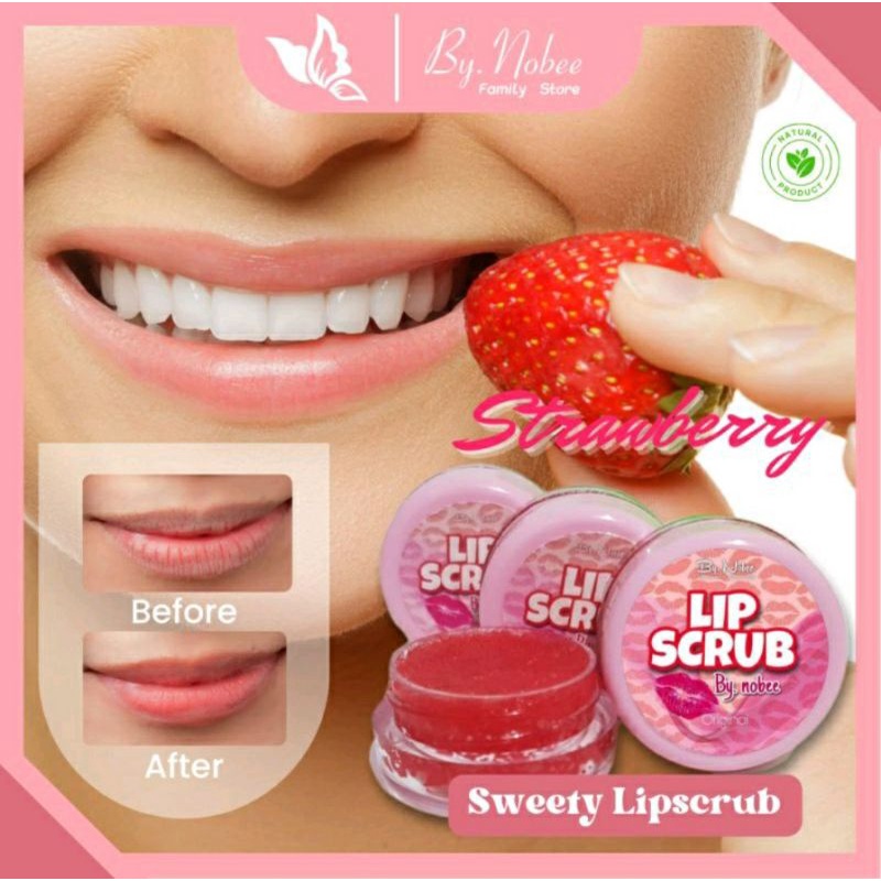 LIP SCRUB NOBEEE | SCRUB BIBIR | MELEMBUTKAN BIBIR