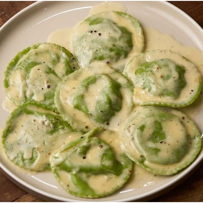 Oma Elly Kitchen - Spinach Ravioli Hot