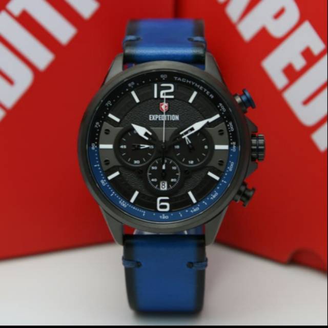 Jam pria Expedition 6796 hitam biru