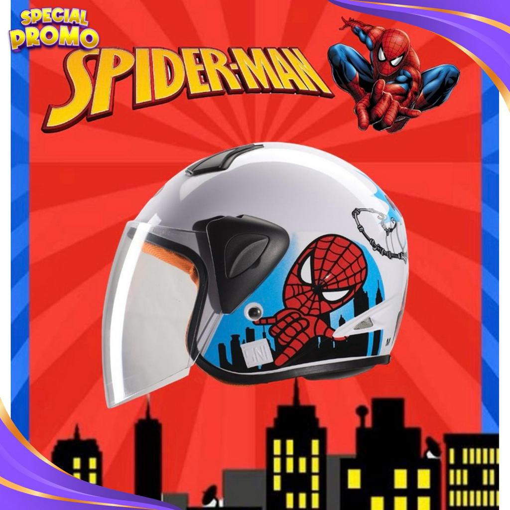 UNIK  SNI  Helm Anak Cowo Cewe Lucu Viral Premium Karakter Spiderman